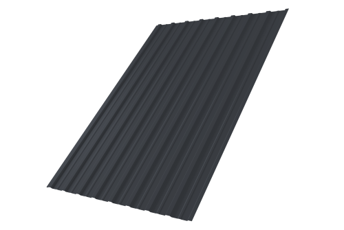 Профнастил С10A 0,5 PurLite Мatt RAL 7024 мокрый асфальт