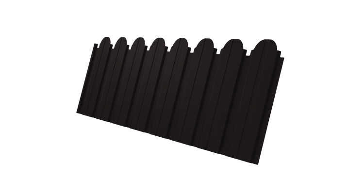 Профнастил С10B фигурный 0,45 Drap RAL 9005 черный