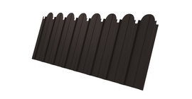 Профнастил С10A фигурный GL 0,5 Rooftop Бархат RR 32 темно-коричневый