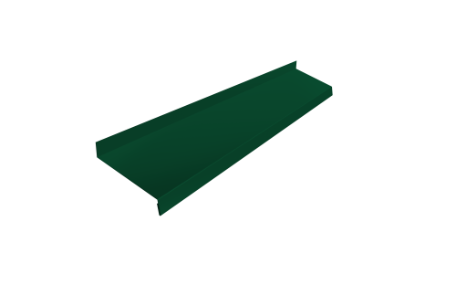 Отлив простой 150 0,5 Satin с пленкой RAL 6005 зеленый мох (2м)