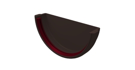 Заглушка желоба Классика 120 ПВХ Grand Line темно-коричневая (RR32)