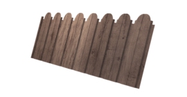 Профнастил С10B фигурный 0,45 Print Premium Almond Wood Fresh