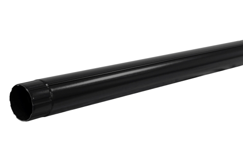 Труба круглая соединительная 90 мм, 3 м Мatt RAL 9005 черный