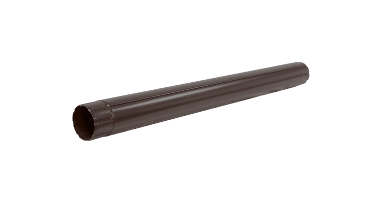 Труба круглая соединительная 90мм, 1м Мatt RAL 8017 шоколад