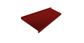 Отлив простой 200 0,5 Satin с пленкой RAL 3011 коричнево-красный (3м)