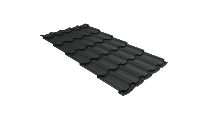 Металлочерепица квинта плюс 0,45 PE RAL 7016 антрацитово-серый