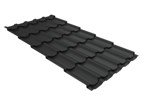 Металлочерепица квинта плюс 0,45 PE RAL 7016 антрацитово-серый