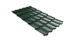 Металлочерепица  квинта плюс Grand Line c 3D резом 0,45 Drap TX RAL 6005 зеленый мох