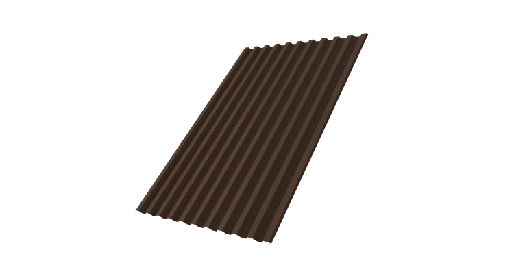 Профнастил С21R 0,45 Drap-double TX RAL 8017 шоколад