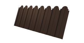 Профнастил C10A фигурный 0.5 Atlas X RAL 8017 шоколад