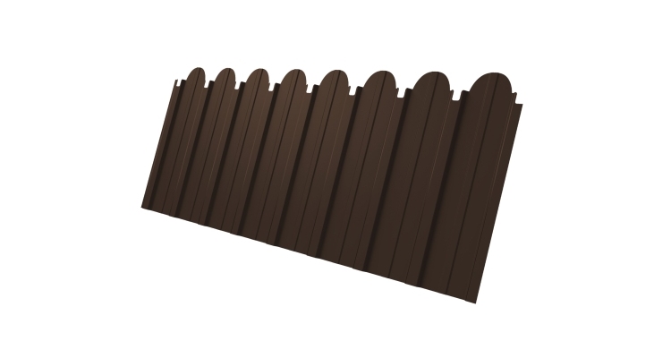 Профнастил C10A фигурный 0.5 Atlas X RAL 8017 шоколад