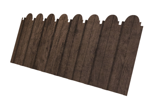 Профнастил C10A фигурный 0.45 Print Premium Antique Wood TwinColor