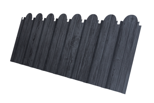 Профнастил C10A фигурный 0.45 Print Premium Grey Wood TwinColor