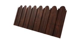 Профнастил C10A фигурный 0.45 Print Premium Cherry Wood Dark FTC