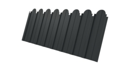 Профнастил C10A фигурный 0,5 Drap RAL 7016 антрацитово-серый