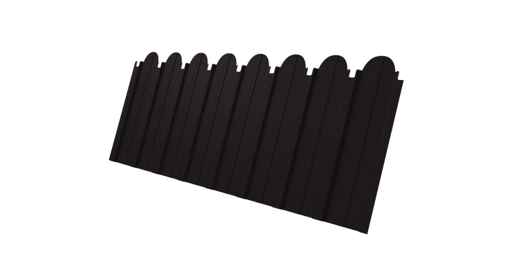 Профнастил C10A фигурный 0.5 Drap TX RAL 9005 черный