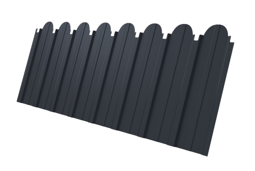 Профнастил C10A фигурный 0,4 PE-Matt-Double RAL 7024 мокрый асфальт