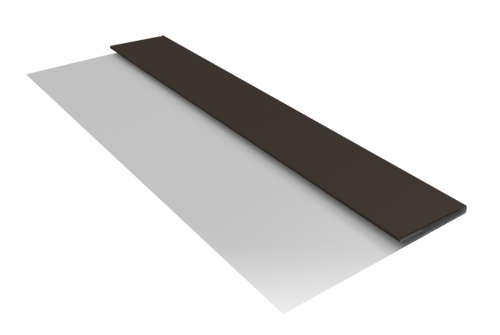 Планка стартовая Блок-хаус new 0,5 Satin с пленкой RR 32 темно-коричневый (2м)