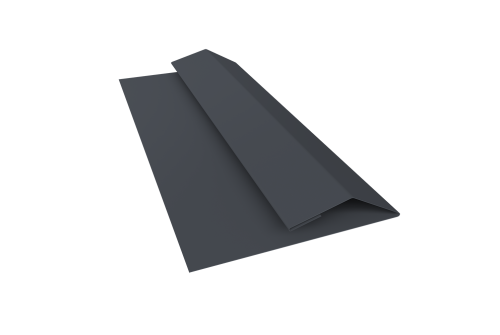 Планка финишная Блок-хаус new 0,45 Drap TwinColor RAL 7024 мокрый асфальт (2м)