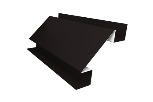 Планка угла внутреннего сложного Блок-хаус new 0,5 Drap TX RAL 9005 черный (3м)