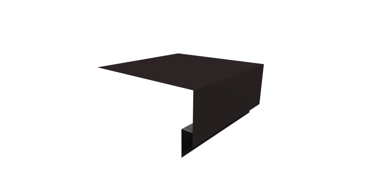 Планка околооконная сложная Блок-хаус new 200х75х27 0,45 Drap RAL 9005 черный (2м)