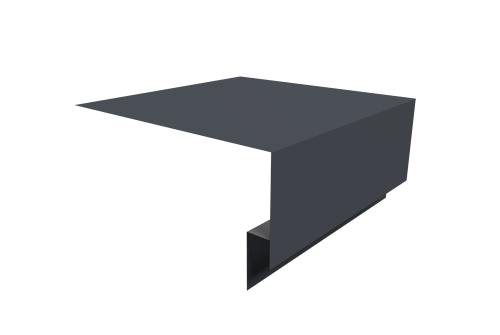 Планка околооконная сложная Блок-хаус new 200х75х27 0,5 Drap TX RAL 7024 мокрый асфальт (3м)