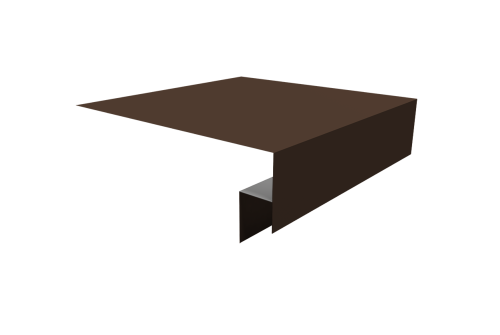 Планка околооконная сложная Блок-хаус new 250х50х27 (j-фаска) 0,45 PE с пленкой RAL 8017 шоколад (2м)