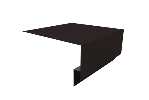 Планка околооконная сложная Блок-хаус new 250х50х27 (j-фаска) 0,45 Drap RAL 9005 черный (3м)