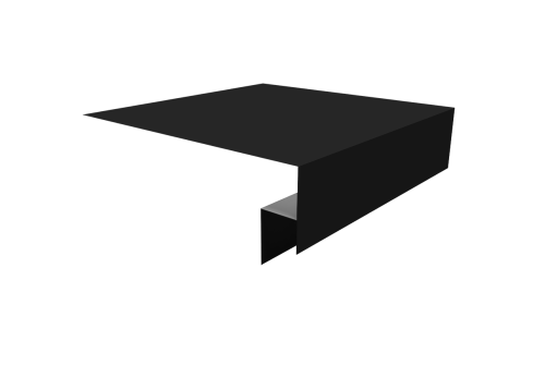 Планка околооконная сложная Блок-хаус new 250х50х27 (j-фаска) 0,45 Drap TX RAL 9005 черный (3м)