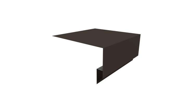 Планка околооконная сложная Блок-хаус new 250х75х27 0,5 Satin с пленкой RR 32 темно-коричневый (3м)