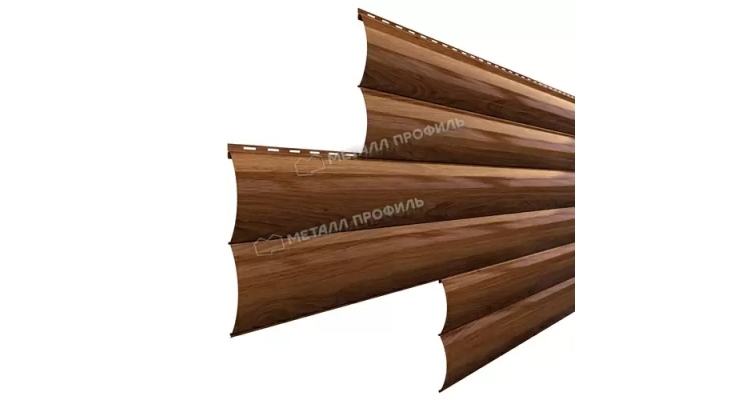 Сайдинг Металл Профиль Woodstock-Т-28х330 (ECOSTEEL-01-МореныйДуб-0.5)