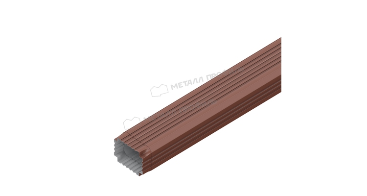 Труба водосточная Металл Профиль БЮДЖЕТ 76х102х2000 RAL 8017