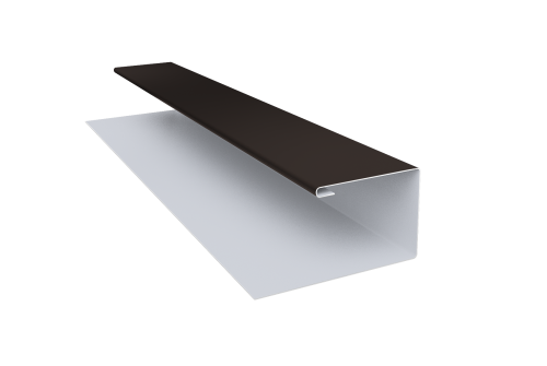 Планка П-образная Экобрус 0,5 Drap TX RR 32 темно-коричневый (3м)