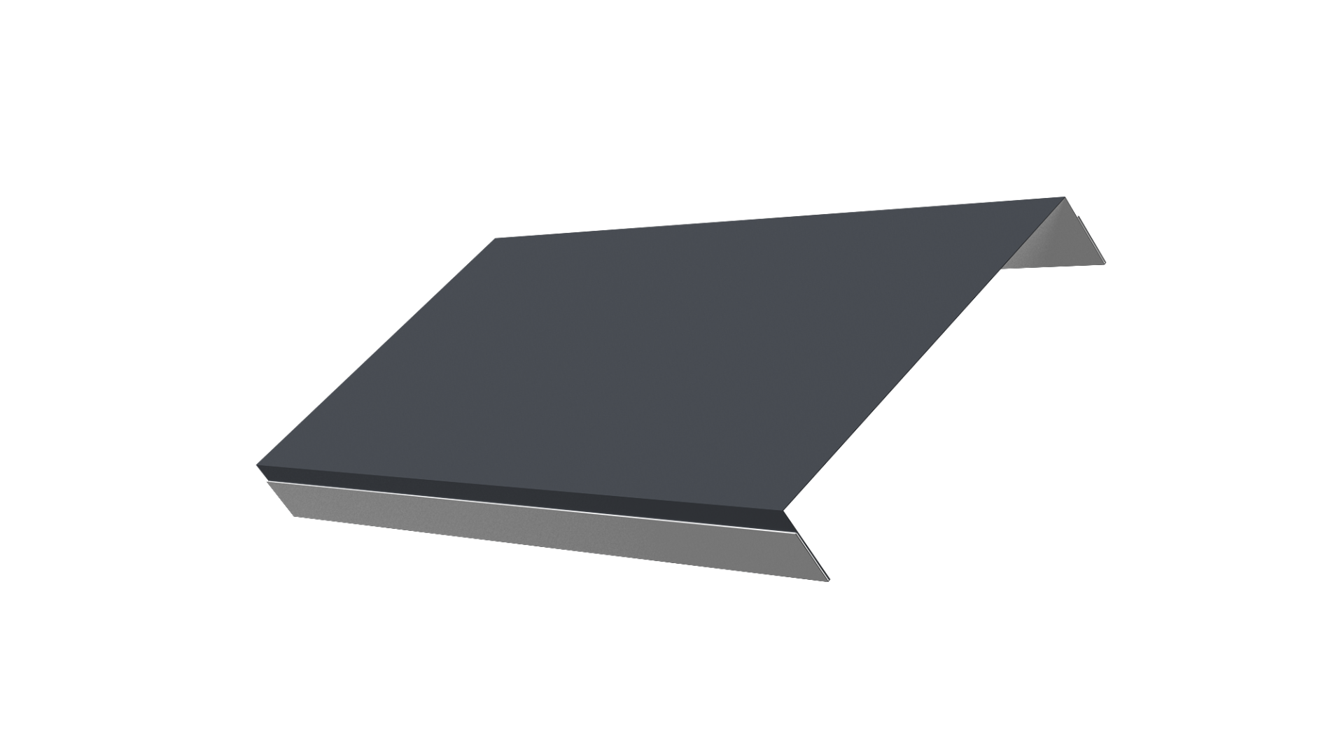 Ламель обратная 125 забора жалюзи Texas 0.45 PE-Double с пленкой RAL 7024 мокрый асфальт