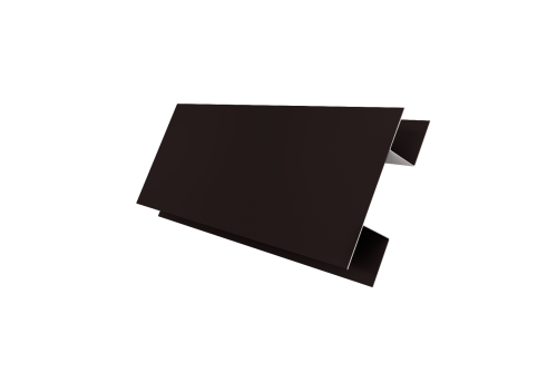 Планка H-образная Экобрус 0,45 Drap TX RAL 9005 черный (2м)