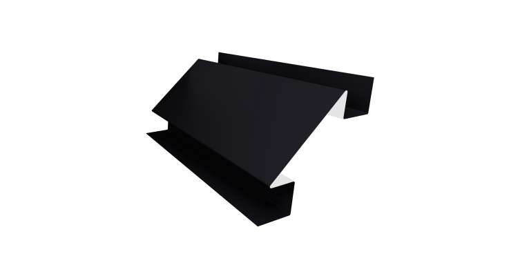 Планка угла внутреннего сложного Экобрус Grand Line 0,45 Drap TX RAL 9005 черный (2м)