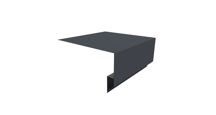 Планка околооконная сложная Экобрус Grand Line 200х75х25 0,5 Drap TX RAL 7024 мокрый асфальт (3м)