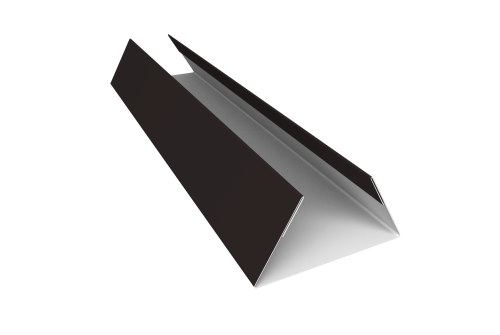 Планка стыковочная составная нижняя 0,45 PE с пленкой RAL 9005 черный (2м)