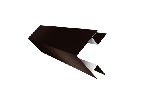 Угол внешний сложный 75х75 0,5 Drap TX RAL 8017 шоколад (3м)