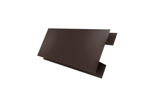Планка H-образная стыковочная сложная 0,45 Drap TwinColor RAL 8017 шоколад (3м)