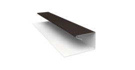 Планка П-образная завершающая сложная (КД) 0,45 Drap RR 32 темно-коричневый (2м)