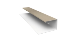 Планка П-образная завершающая сложная (КД) 0,45 Drap TX RAL 1015 светлая слоновая кость (3м)