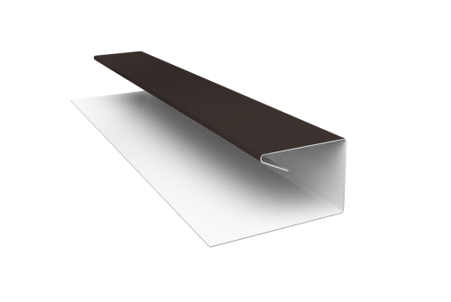 Планка П-образная завершающая сложная (КД) 0,45 Drap TX RR 32 темно-коричневый (3м)