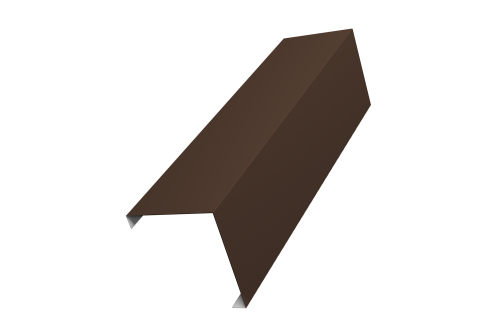 Декоративная накладка на столб универсальная угловая 60х60 для забора жалюзи 0,45 Drap TX RAL 8017 шоколад (1,8м)