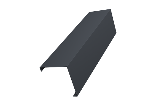 Декоративная накладка на столб универсальная угловая 62х55 для забора жалюзи 0,45 Drap TwinColor RAL 7024 мокрый асфальт (1,8м)