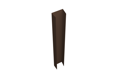 Крепежная планка верхняя Texas 0,45 PE-Double RAL 8017 шоколад (2м)