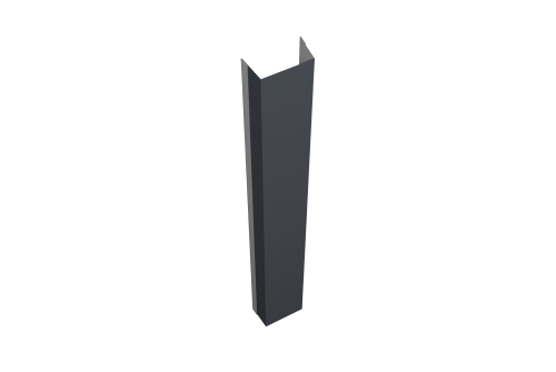 Крепежная планка нижняя Texas 0,5 Satin Matt TX RAL 7024 мокрый асфальт (1,8м)