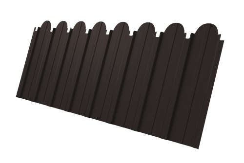 Профнастил С10A фигурный 0,45 PE RR 32 темно-коричневый