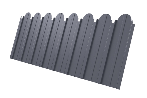 Профнастил С10A фигурный 0,5 Satin RAL 7004 сигнальный серый